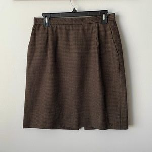 Vintage 100% Wool Canadian Made Woven Skirt Size 12